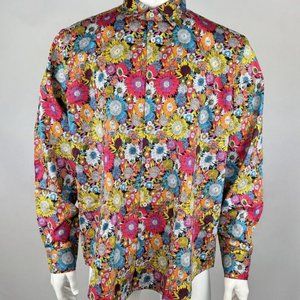 Kalmin Ross Floral Long Sleeve Shirt‎ Mens 2XL NWOT $119 Button-up Multicolor